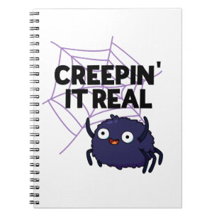 Caderno Espiral Se Arrastando de Verdade Piada Divertida de Aranha
