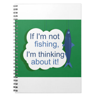 Caderno Espiral Se eu não estiver pescando