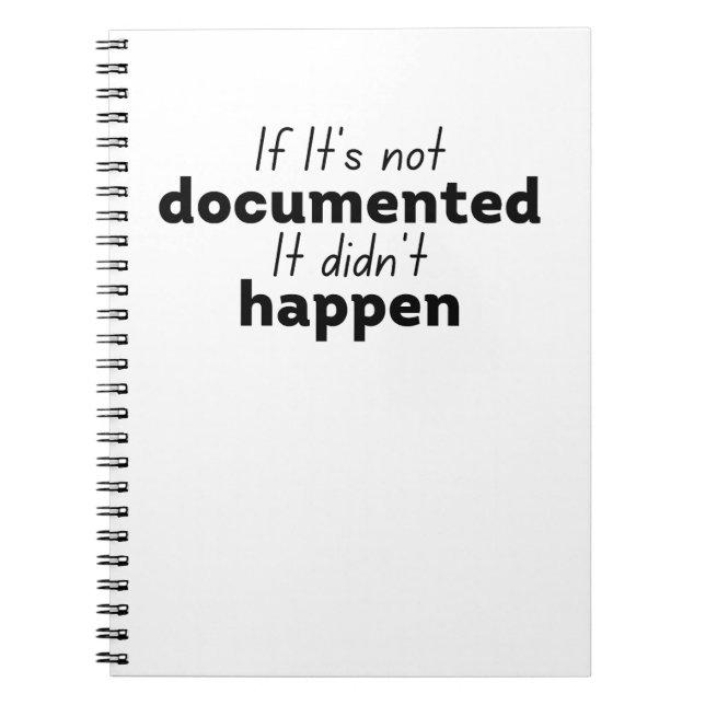 Caderno Espiral Se não está documentado Não aconteceu (Frente)