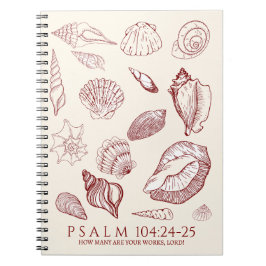 Caderno Espiral Seashell Bible Verse
