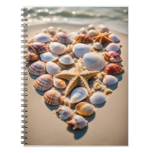 Caderno Espiral Seashell Heart