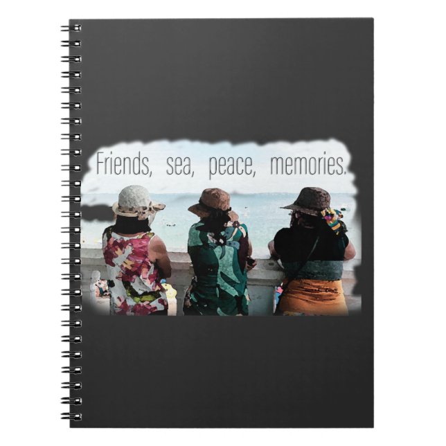 Caderno Espiral Seaside Friendship Memories (Frente)