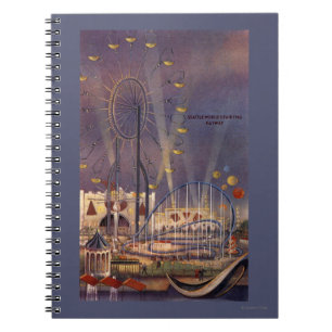 Caderno Espiral Seattle, poster da feira de mundo Washington1962