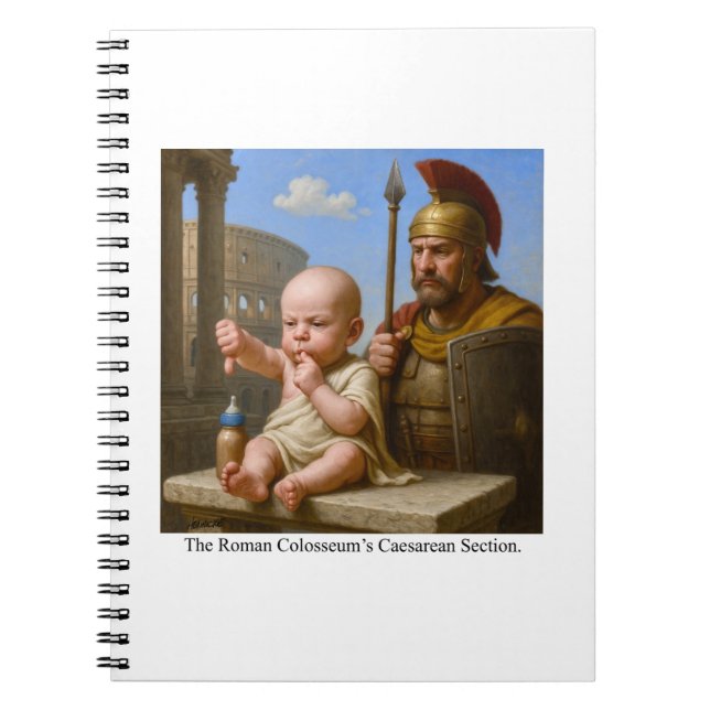 Caderno Espiral Seção cesariana do Coliseu Romano (Frente)