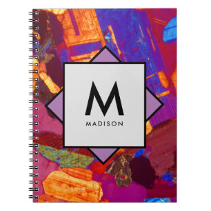 Caderno Espiral Seção fina de Granito com Nome e Monograma em