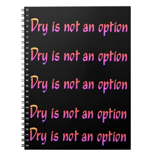 Caderno Espiral Secar Não É Um Texto De Opção (Frente)