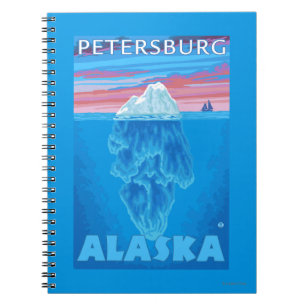 Caderno Espiral Secção transversal do iceberg - Petersburgo,