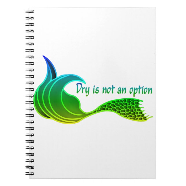 Caderno Espiral Seco Não É Uma Opção em tons de verde (Frente)