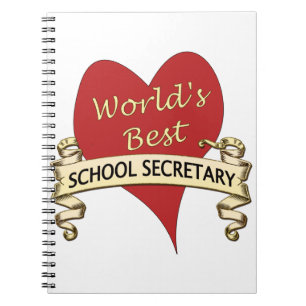 Caderno Espiral Secretário da escola do mundo o melhor