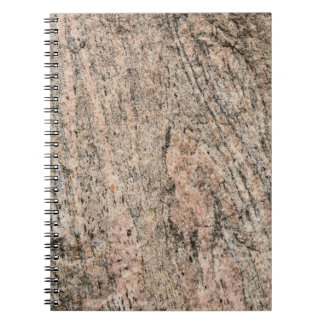 Caderno Espiral Sedimentos de Rocha Rosa e Granito Negro