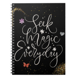 Caderno Espiral Seek Magic Every Day- Glitter Glam Notebook