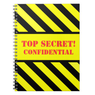 Caderno Espiral segredo de topo - confidencial
