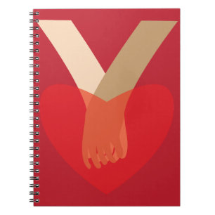 Caderno Espiral Segurando as Mãos