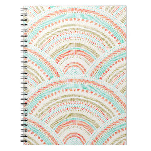 Caderno Espiral Seigaiha Ondas: Padrão de Onda Vintage