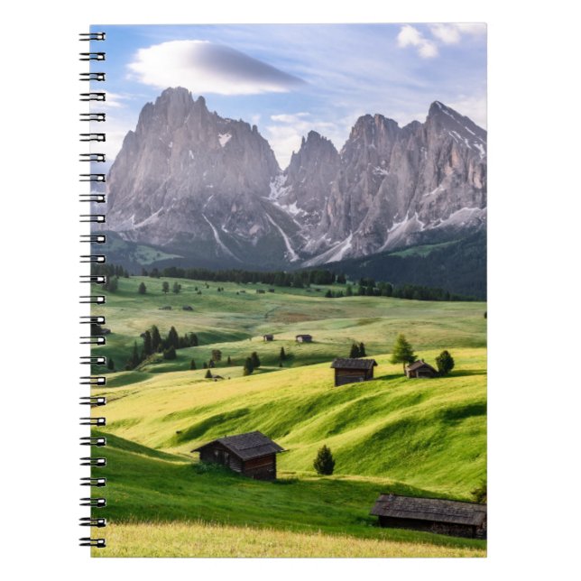 Caderno Espiral Seiser Alm | Dolomite Alps, Itália (Frente)