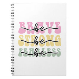 Caderno Espiral Seja corajoso seja forte seja destemido