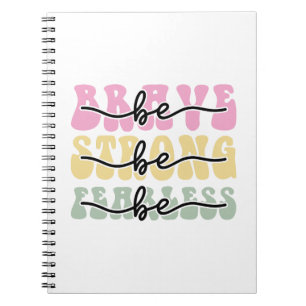 Caderno Espiral Seja corajoso seja forte seja destemido