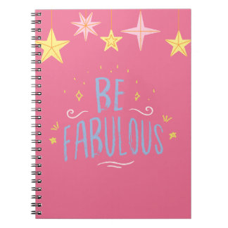 Caderno Espiral Seja fabuloso - Na moda e motivacional