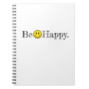 Caderno Espiral Seja Feliz Típica Sorria Face Emoji