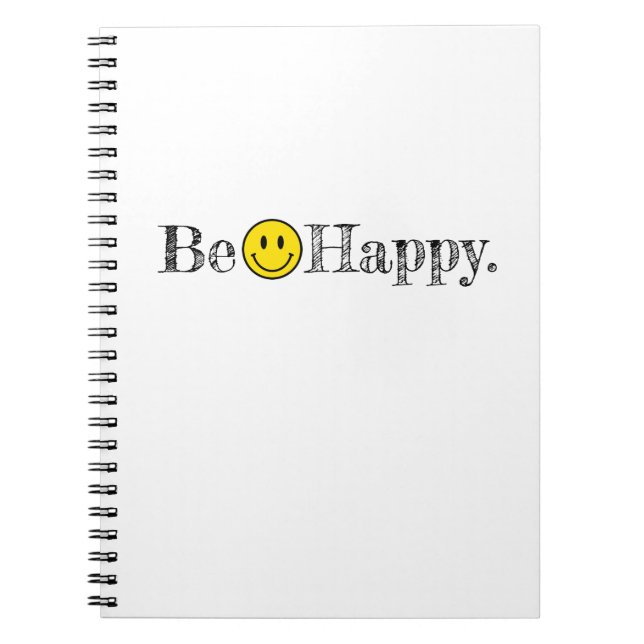 Caderno Espiral Seja Feliz Típica Sorria Face Emoji (Frente)