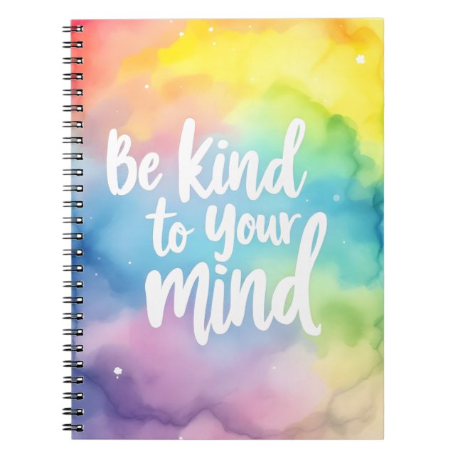 Caderno Espiral Seja gentil com sua mente (Frente)