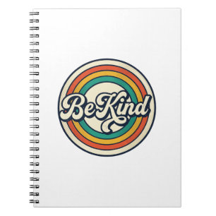 Caderno Espiral Seja Legal Retro Arco-Íris Camisa Vintage Design_2
