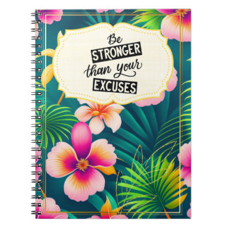 Caderno Espiral Seja mais forte do que a sua citação motivacional