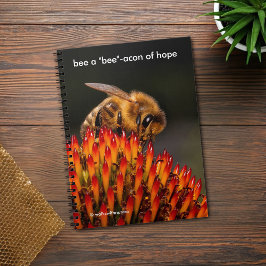 Caderno Espiral Seja um "Bee" acon Beacon da Abelha Esperança em E