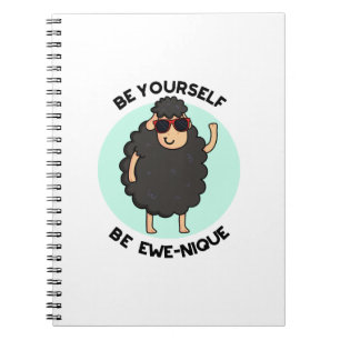 Caderno Espiral Seja Você Mesmo Seja Ewenique Ovelha Engraçada Pia