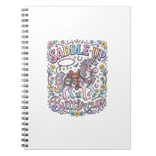 Caderno Espiral Sela de Unicórnio Acolchoar Borbolete Colorido Fun