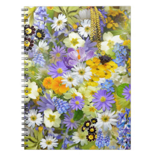 Caderno Espiral Seleção de Flores da Primavera