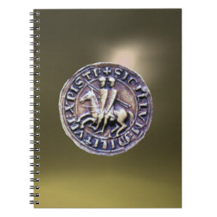 Caderno Espiral SELO do cinza dos CAVALEIROS TEMPLAR
