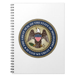 Caderno Espiral Selo do Mississipi (Estado dos EUA)