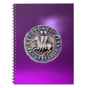 Caderno Espiral SELO do roxo dos CAVALEIROS TEMPLAR