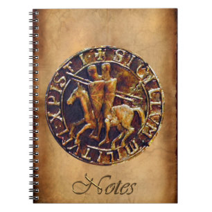 Caderno Espiral Selo Medieval dos Cavaleiros Templários