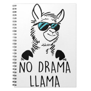 Caderno Espiral Sem Drama Llama Engraçado Camisa Lama