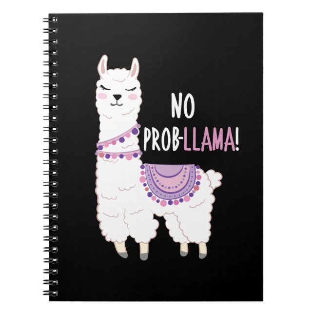 Caderno Espiral Sem Problemas Llama (Frente)
