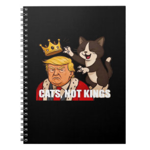 Caderno Espiral Sem Reis Anti Gatos Divertido Estilo Clássico