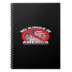 Caderno Espiral Sem Reis Na América Design Patriótico Anti-Monarqu