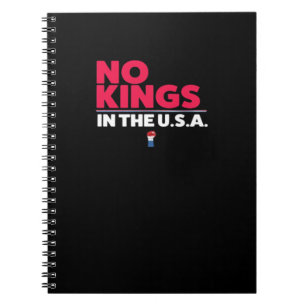 Caderno Espiral Sem Reis Nos EUA Gráfico Moderno