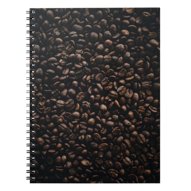 Caderno Espiral Sementes de café marrom (Frente)