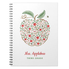 Caderno Espiral Sementes de Notebook Apple do Professor de Conheci