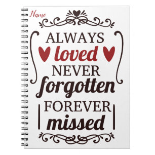 Caderno Espiral Sempre Amado Nunca Esqueceu O Notebook De Foto Esp