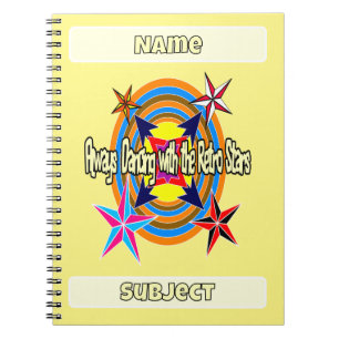 Caderno Espiral Sempre dançando com as estrelas Retro