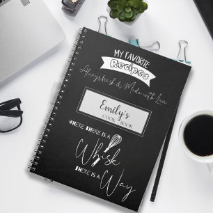 Caderno Espiral Sempre Feita Com Coleção De Receita De Tipografia