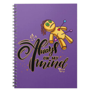 Caderno Espiral Sempre na minha mente Dia de as Bruxas engraçado V