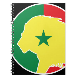 Caderno Espiral Senegal, Leão Senegal, Bandeira Nacional de Animai