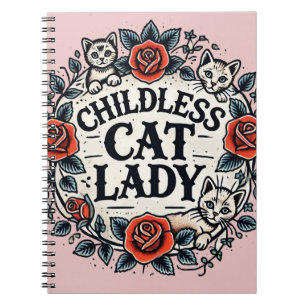 Caderno Espiral Senhora de Gato Sem Fios