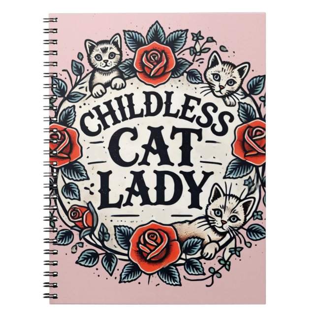 Caderno Espiral Senhora de Gato Sem Fios (Frente)