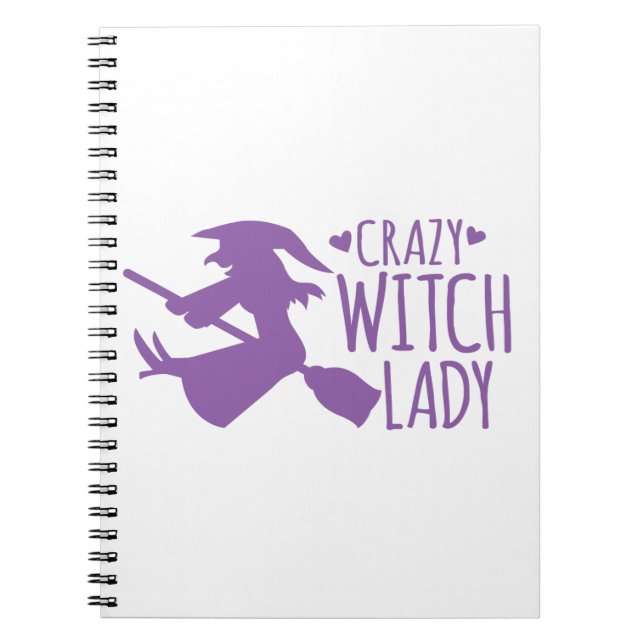 Caderno Espiral Senhora louca da bruxa (Frente)